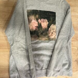 Obey Gray Graphic Men's Sweater